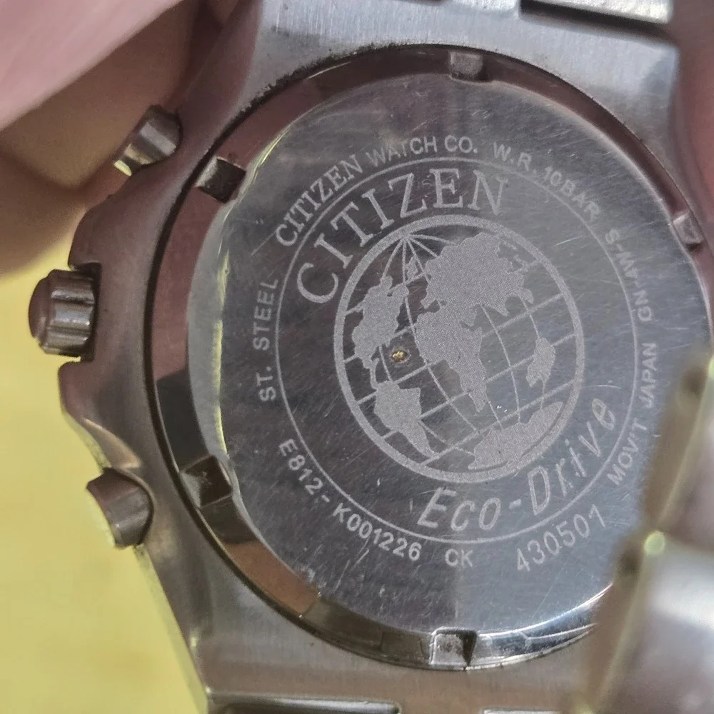 Citizen Eco Drive Men's Watch E812-K001226 Chronograph 38mm working